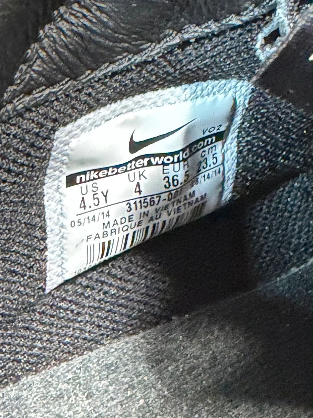 Nike Air Max Goadome GS Triple Black Boots 311567-001 Size 4.5Y  Og Box